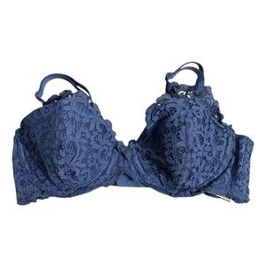 Victoria's Secret Women's Blue Lined Demi Floral Bra
